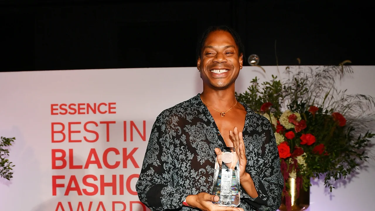 Telfar Clemens wins Best Fashion Campaign Of The Year At ESSENCE’s Best In Black Fashion Awards on Sept. 7, 2023. 