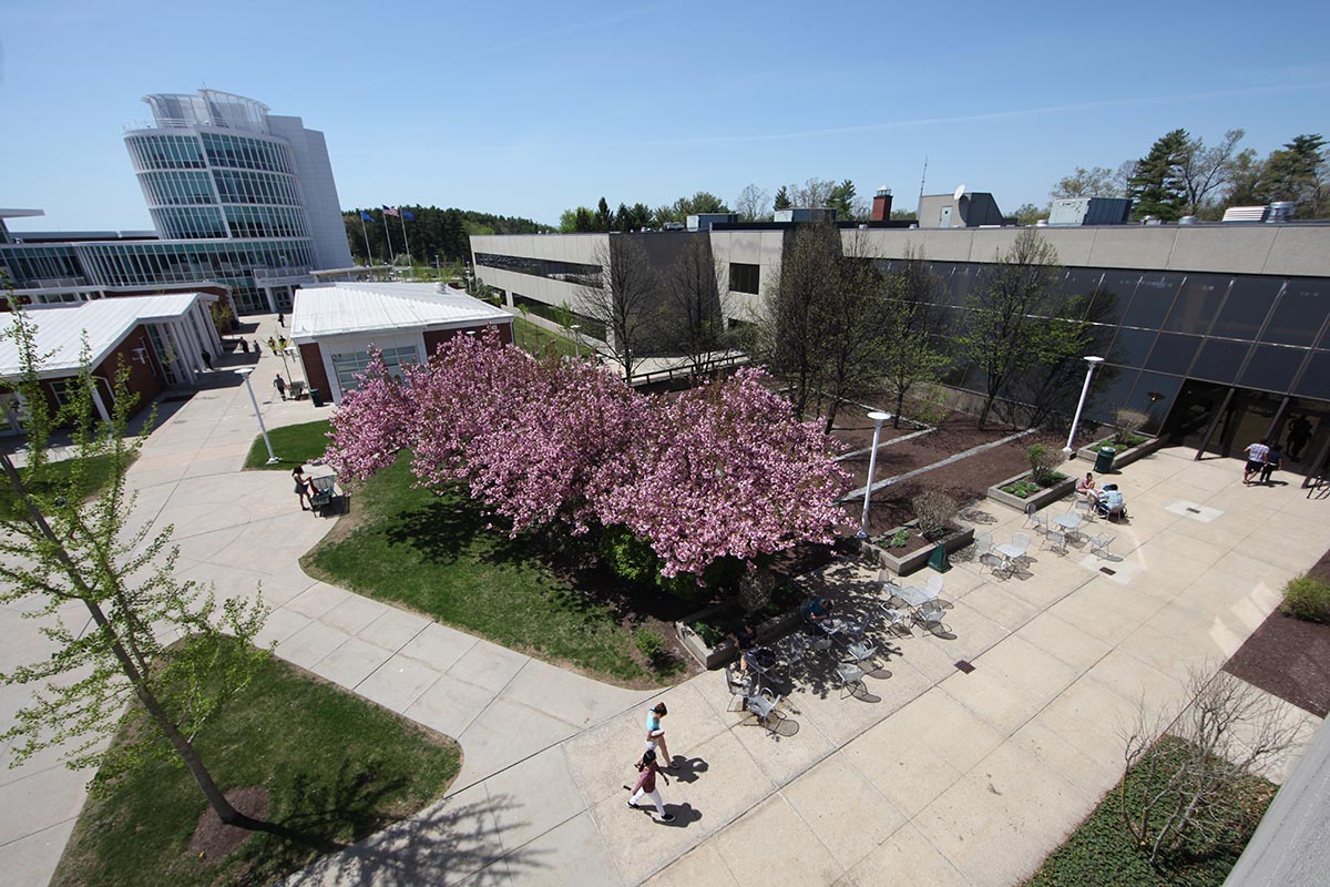 An overview of the CT State Community College Manchester quad. Photo courtesy of CT State Community College.