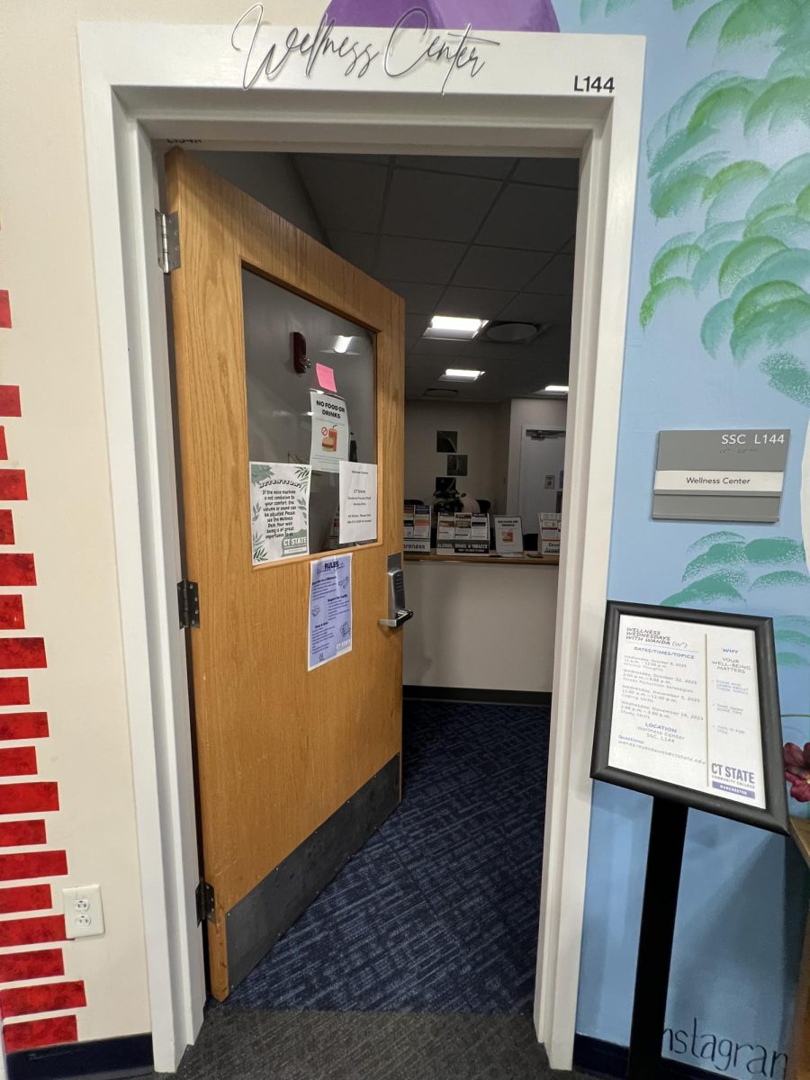 The door to The Wellness Center is often open for students looking to connect to mental health resources on campus.